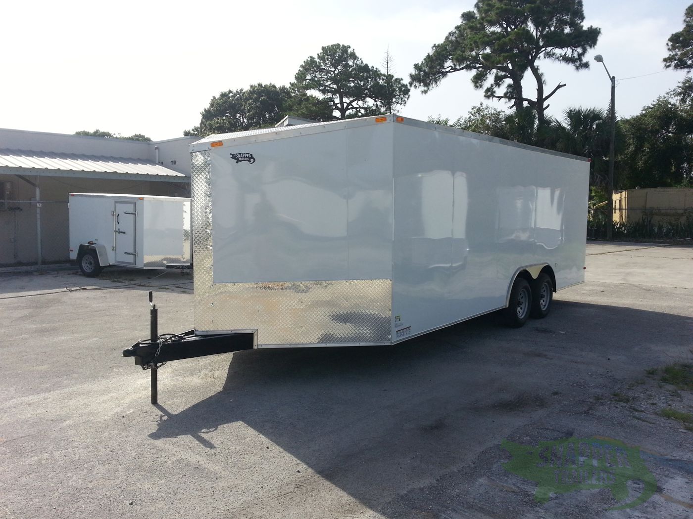 trailer white 8 5x20 ta trailer white r r in slanted v nose trailer white 8 5x20 ta trailer white r r in slanted v nose