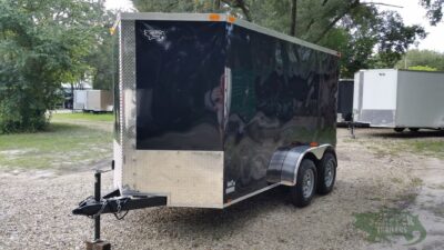 Quality Cargo 6x12 TA Trailer - Black, Double Doors, Side Door, Extra Height - Image 2
