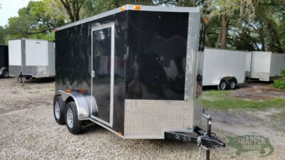 Quality Cargo 6x12 TA Trailer - Black, Double Doors, Side Door, Extra Height - Image 10