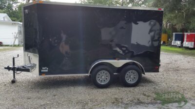 Quality Cargo 6x12 TA Trailer - Black, Double Doors, Side Door, Extra Height - Image 3