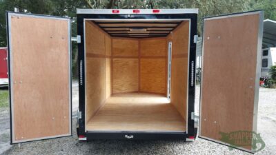 Quality Cargo 6x12 TA Trailer - Black, Double Doors, Side Door, Extra Height - Image 5