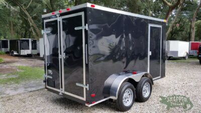 Quality Cargo 6x12 TA Trailer - Black, Double Doors, Side Door, Extra Height - Image 7