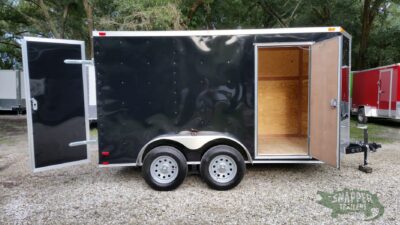 Quality Cargo 6x12 TA Trailer - Black, Double Doors, Side Door, Extra Height - Image 8
