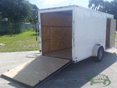 Quality Cargo 6x14 SA Trailer - White, Ramp, Side Door, Extra Height - Image 8