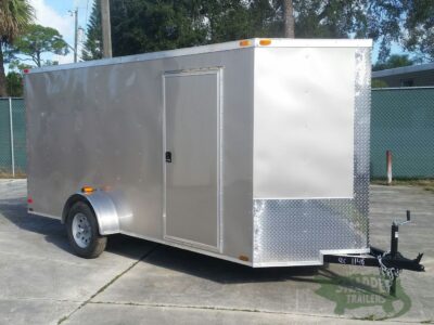 Quality Cargo 6x14 SA Trailer - Champagne, Ramp, Side Door, Extra Height - Image 13