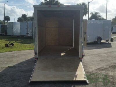 Quality Cargo 6x14 SA Trailer - Champagne, Ramp, Side Door, Extra Height - Image 6