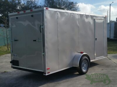 Quality Cargo 6x14 SA Trailer - Champagne, Ramp, Side Door, Extra Height - Image 9