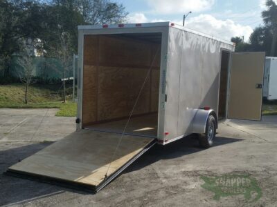 Quality Cargo 6x14 SA Trailer - Champagne, Ramp, Side Door, Extra Height - Image 8
