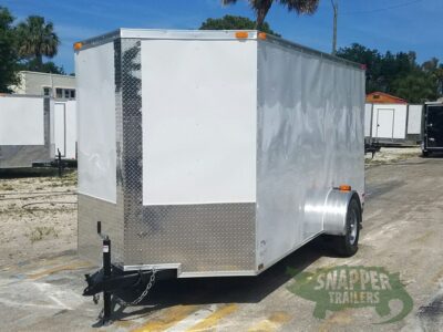 Quality Cargo 6x14 SA Trailer - White, Double Doors, Side Door, Extra Height - Image 2