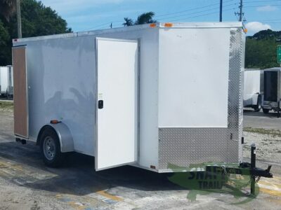 Quality Cargo 6x14 SA Trailer - White, Double Doors, Side Door, Extra Height - Image 12