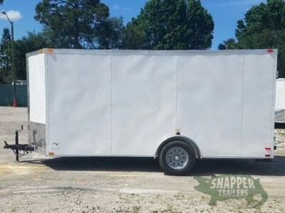 Quality Cargo 6x14 SA Trailer - White, Double Doors, Side Door, Extra Height - Image 3