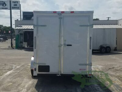 Quality Cargo 6x14 SA Trailer - White, Double Doors, Side Door, Extra Height - Image 7