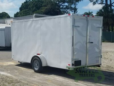 Quality Cargo 6x14 SA Trailer - White, Double Doors, Side Door, Extra Height - Image 5