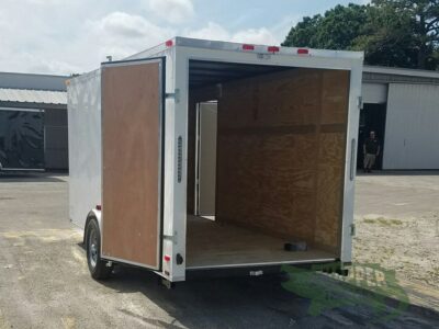 Quality Cargo 6x14 SA Trailer - White, Double Doors, Side Door, Extra Height - Image 4