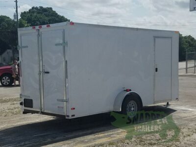 Quality Cargo 6x14 SA Trailer - White, Double Doors, Side Door, Extra Height - Image 9