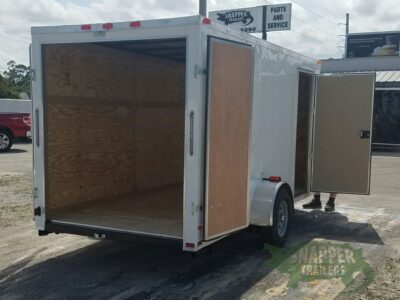 Quality Cargo 6x14 SA Trailer - White, Double Doors, Side Door, Extra Height - Image 8