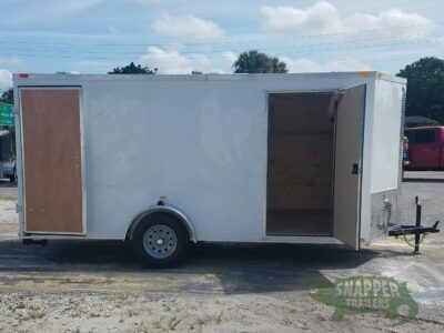 Quality Cargo 6x14 SA Trailer - White, Double Doors, Side Door, Extra Height - Image 10