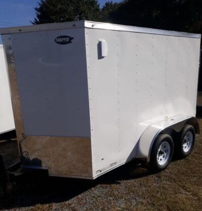 Freedom Trailers 6x10 TA Trailer - White, Barn Doors, Side Door, Extra Height - Image 2