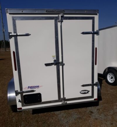 Freedom Trailers 6x10 TA Trailer - White, Barn Doors, Side Door, Extra Height - Image 4