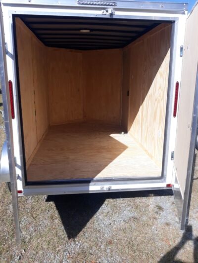 Freedom Trailers 6x10 TA Trailer - White, Barn Doors, Side Door, Extra Height - Image 3