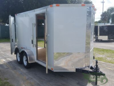 Freedom Trailers 6x12 TA Trailer - White, Double Doors, Side Door, Extra Height - Image 12