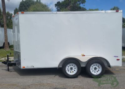 Freedom Trailers 6x12 TA Trailer - White, Double Doors, Side Door, Extra Height - Image 3