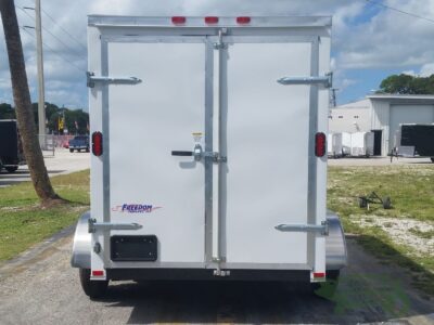 Freedom Trailers 6x12 TA Trailer - White, Double Doors, Side Door, Extra Height - Image 7