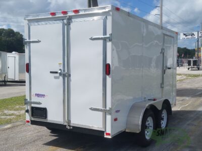 Freedom Trailers 6x12 TA Trailer - White, Double Doors, Side Door, Extra Height - Image 9