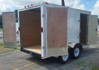 Freedom Trailers 6x12 TA Trailer - White, Double Doors, Side Door, Extra Height - Image 8
