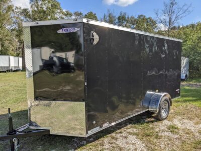 Freedom Trailers 6x14 SA Trailer - Black, Ramp, Side Door, Extra Height - Image 2