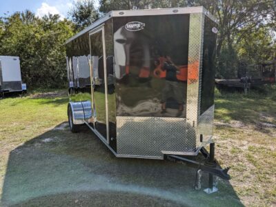 Freedom Trailers 6x14 SA Trailer - Black, Ramp, Side Door, Extra Height - Image 9