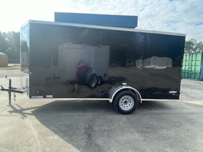 Freedom Trailers 6x14 SA Trailer - Black, Ramp, Side Door, Extra Height - Image 3
