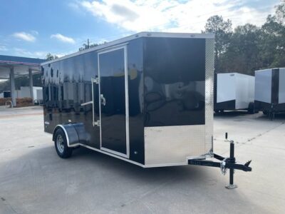 Freedom Trailers 6x14 SA Trailer - Black, Ramp, Side Door, Extra Height - Image 9