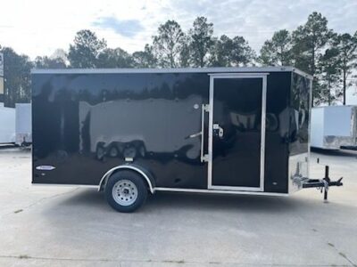 Freedom Trailers 6x14 SA Trailer - Black, Ramp, Side Door, Extra Height