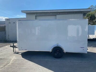 Freedom Trailers 6x14 SA Trailer - White, Ramp, Side Door, Extra Height - Image 3