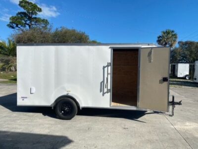 Freedom Trailers 6x14 SA Trailer - White, Ramp, Side Door, Extra Height - Image 8
