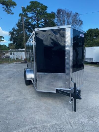 Freedom Trailers 6x14 TA Trailer - Black, Ramp, Side Door, Extra Height