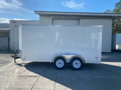 Freedom Trailers 6x14 TA Trailer - White, Double Doors, Side Door, Extra Height - Image 3