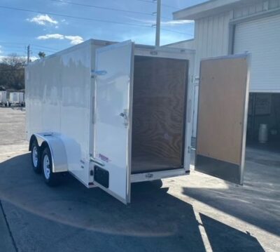 Freedom Trailers 6x14 TA Trailer - White, Double Doors, Side Door, Extra Height - Image 4