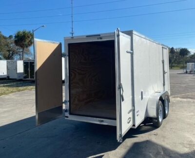 Freedom Trailers 6x14 TA Trailer - White, Double Doors, Side Door, Extra Height - Image 7