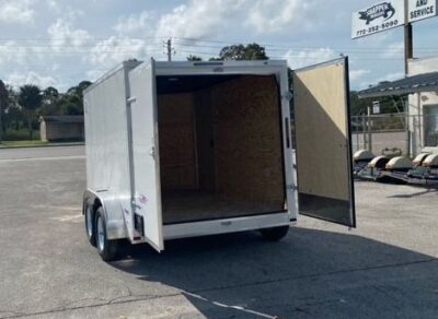 Freedom Trailers 7x10 TA Trailer - White, Ramp, Side Door, Extra Height - Image 4