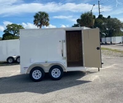 Freedom Trailers 7x10 TA Trailer - White, Ramp, Side Door, Extra Height - Image 8
