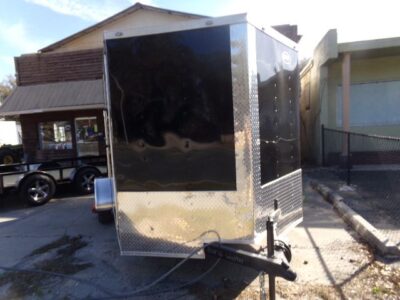 Freedom Trailers 7x12 SA Trailer - Black, Ramp, Side Door, Brakes, Extra Height - Image 7