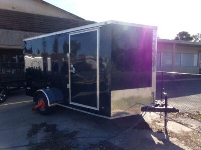 Freedom Trailers 7x12 SA Trailer - Black, Ramp, Side Door, Brakes, Extra Height - Image 6