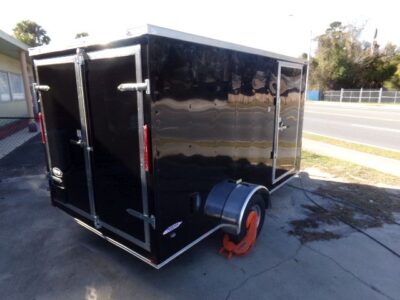 Freedom Trailers 7x12 SA Trailer - Black, Ramp, Side Door, Brakes, Extra Height - Image 4