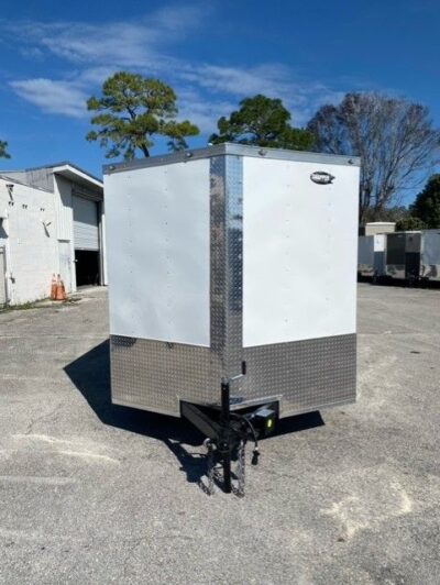 Freedom Trailers 7x12 SA Trailer - White, Ramp, Side Door, Brakes, Extra Height - Image 7