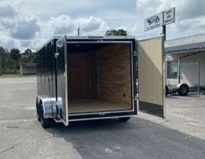 Freedom Trailers 7x12 TA Trailer - White, Double Doors, Side Door, Extra Height - Image 3
