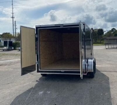 Freedom Trailers 7x12 TA Trailer - White, Double Doors, Side Door, Extra Height - Image 6