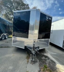 Diamond Cargo 8.5x24 TA Trailer - Black, Ramp, Side Door, D-Rings