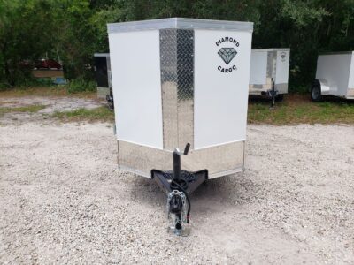 Diamond Cargo 4x8 SA Trailer - White, Rear Single Door, Side Door - Image 17